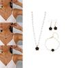 Flower Style Jewelry Set With Alloy Pendant For Women
