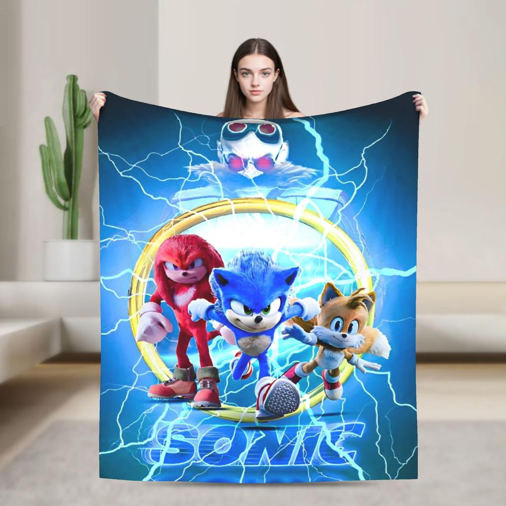 Zbrojené Super Ježek Stín Deka Flanelová Úžasná Prodyšná Přehozová Deka pro Dekoraci Přehozu