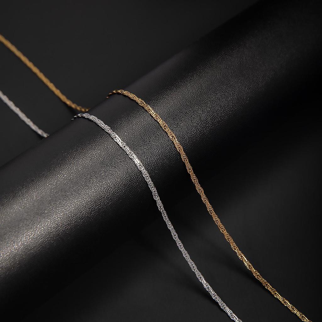 Cross Light Luxury Stainless Steel Minimalist Twisted Chain Necklace