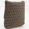 FENDI Zucchino Shoulder Bag 8BT075 Brown canvas Women Used