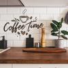 1Pc Self-Adhesive Coffee Time Wall Sticker - Painted English Slogan for Home Background Wall Decor