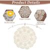 Crochet Doilies for Tables, 15.7inch/40cm Vintage Handmade Doilies for Furniture, Cotton Round Knitted Lace Placemats for Home Kitchen Dining Room