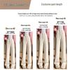 Women's Extra-Long White Lambswool Chenille Wide-Leg Knit Pants for Autumn/Winter (Tall Size 175)