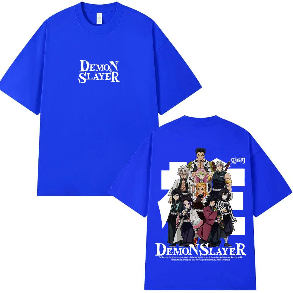 Anime Demon Slayer Hashira Members Graphic Tshirt Men Women Casual Oversized Tshirts Mens 100 Cotton Short Sleeve T Shirts