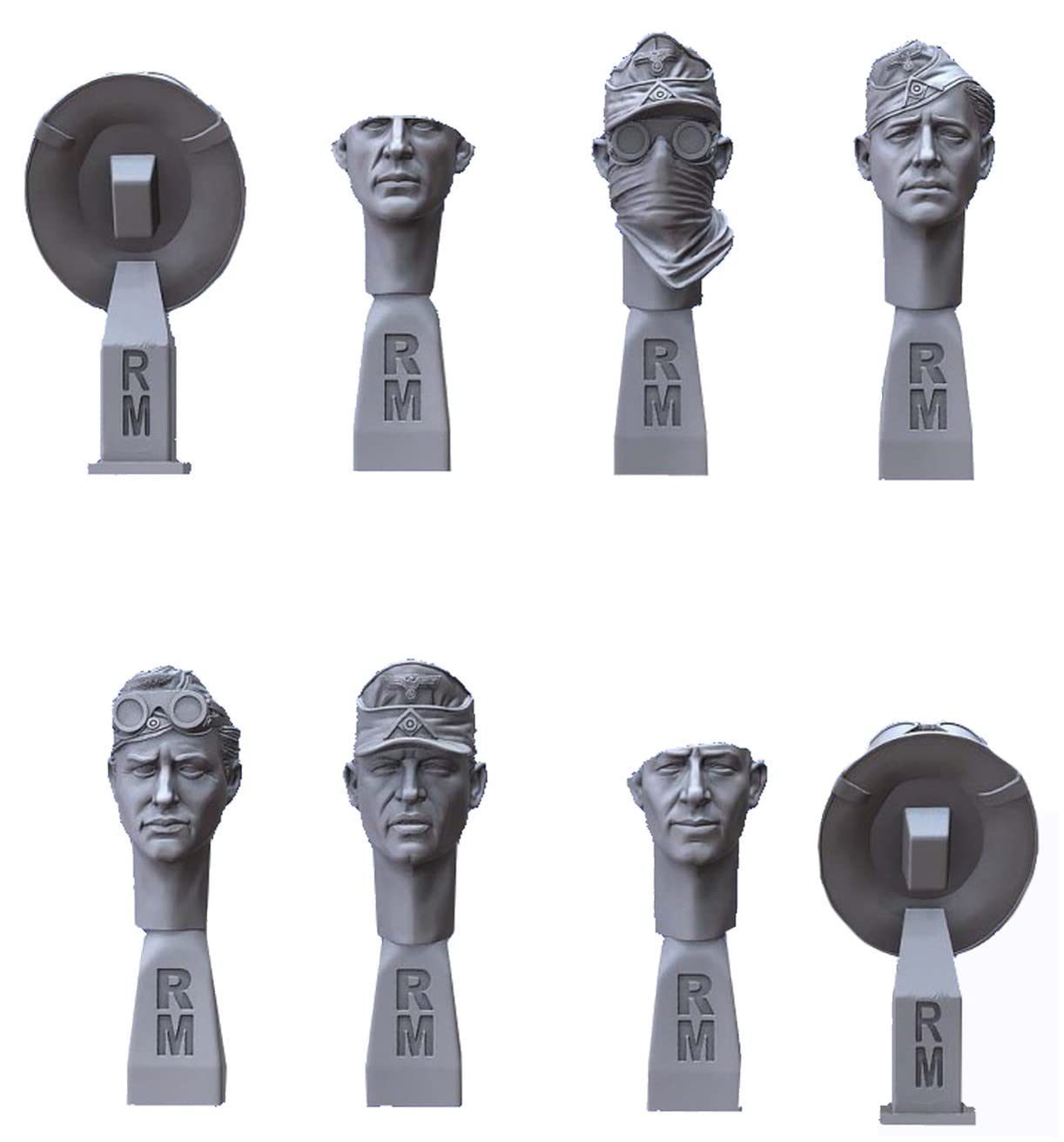 

Royal Model World War II German Africa Corps DAK Headset 6 Pieces Resin Kit RM949 1/35