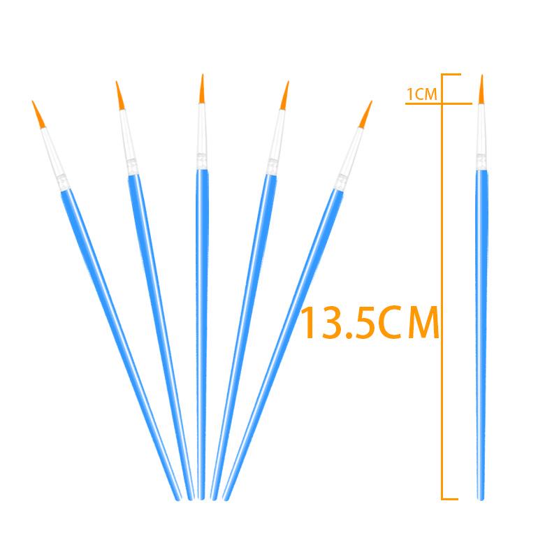 14cm Flat Head Yellow Bristle Acrylic Watercolor Paintbrush for Crochet Hook and Plaster Pigment Painting.