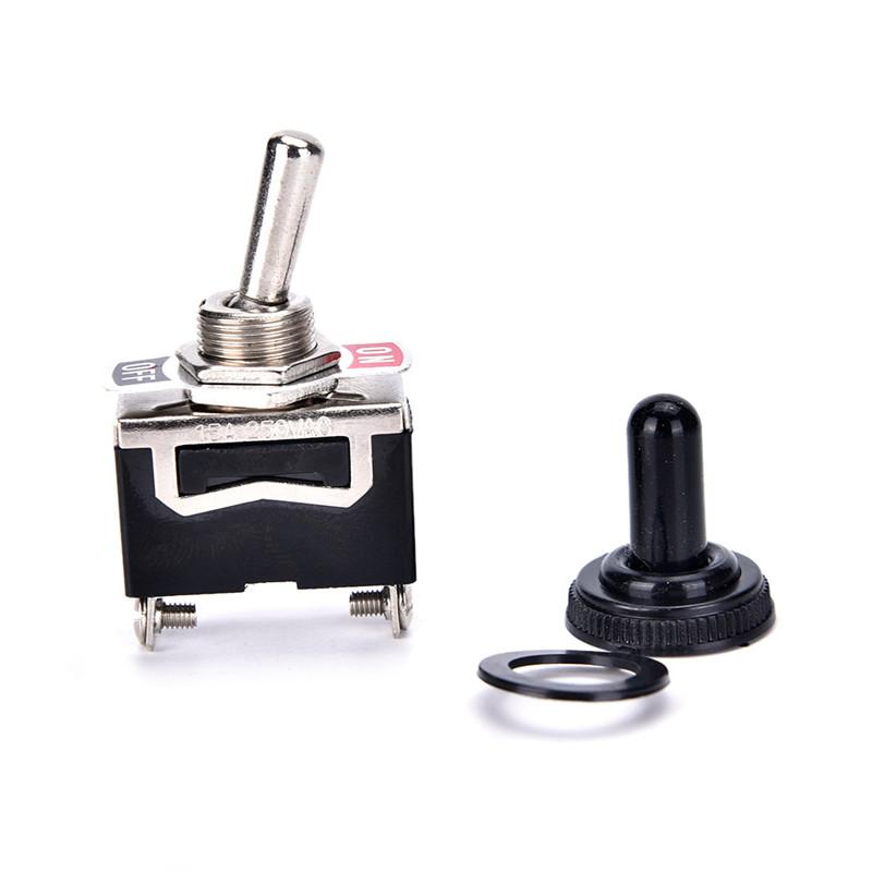 Spst 2Pin Heavy Duty 20A 125V On/Off Rocker Toggle Switch Waterproof Boot
