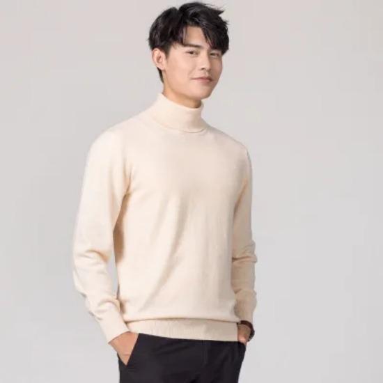Turtleneck Men Cashmere Cotton Blend Pullover Jumper 2024 Autumn Winter Vetement Homme Ropa Hombre Pull Homme Hiver Sweater
