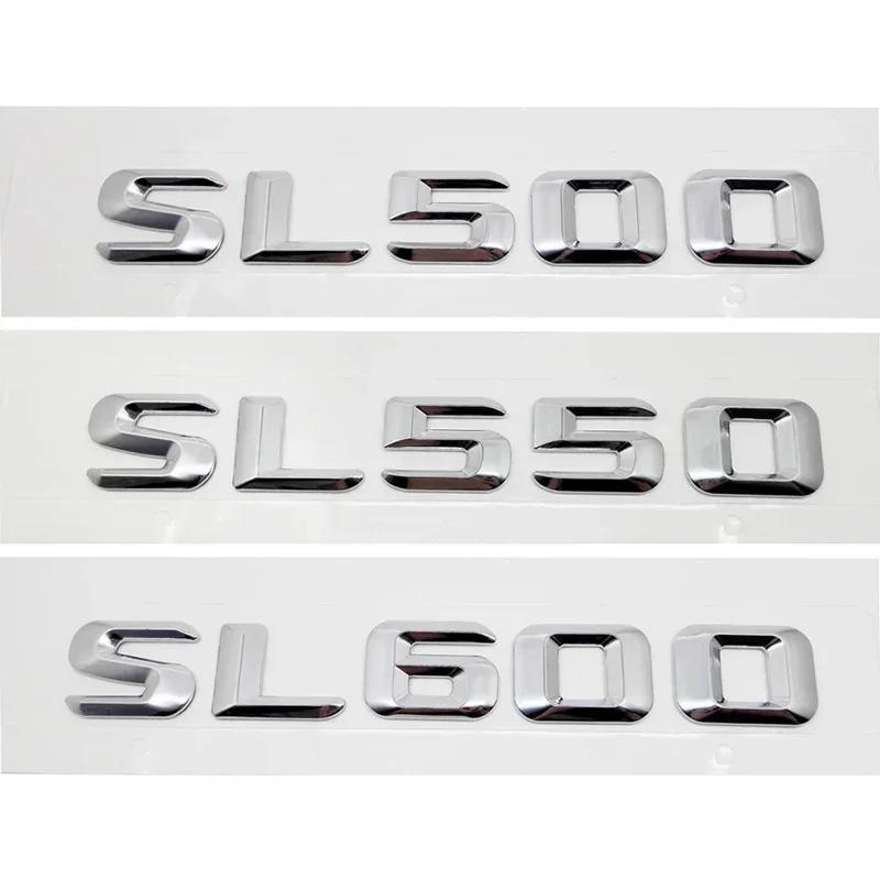 Car Rear Trunk Stickers for Mercedes Benz SL350 SL400 SL450 SL500 SL550 SL600 Auto Tail Box 3D Emblem Badge Decal RN1