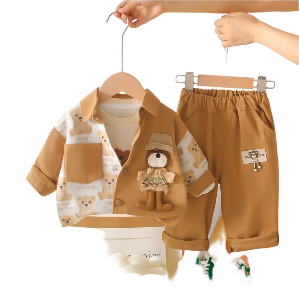 Dětská ležérní souprava s dlouhým rukávem, pohodlné každodenní oblečení