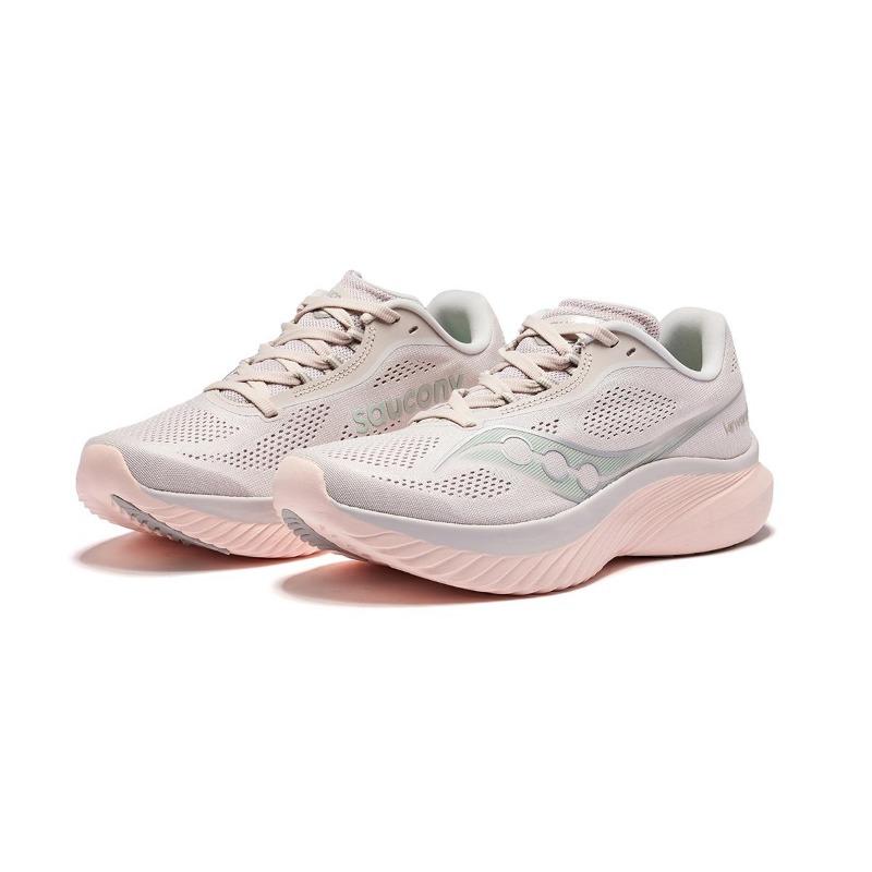 SAUCONY Kinvara 15 Women Running Shoes Light Pink Green Lightweight Comfy S10967-242