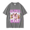 Lustige Alpha-Männchen Kätzchen Regenbogen Rosa Meme T-Shirt Unisex Damen Niedlich Rundhals Kleidung T-Shirt Harajuku Übergroße Baumwoll-T-Shirts