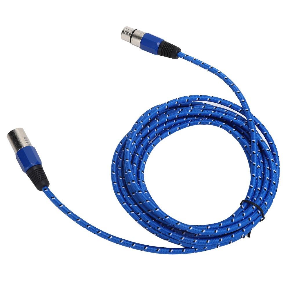 Plug and Play 3 Pin XLR Male to Female Audio Cable Blue Woven XLR Cable  Audio Equipment