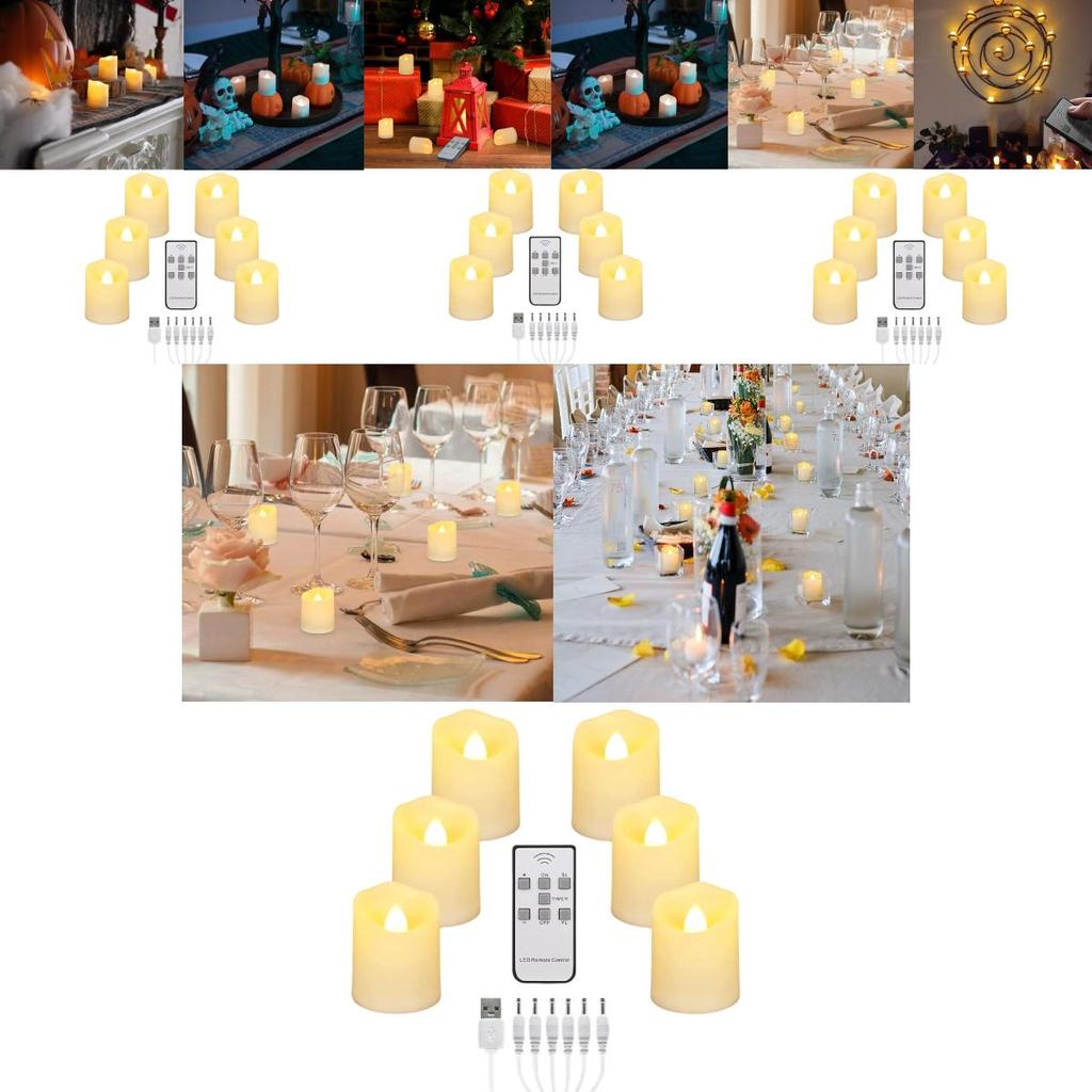 Elegant Usb Plastic Led Candle Light For Birthday Wedding Party Decoration And Timed Remote Control