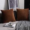 Modern Minimalist Moss Green Pillowcase Striped Velvet Decorative Cushion Sofa Living Room Bedroom