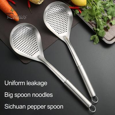 Pratico design a fori densi color argento, mestolo da cucina, mestolo da cucina, utensile da cucina, accessori da cucina
