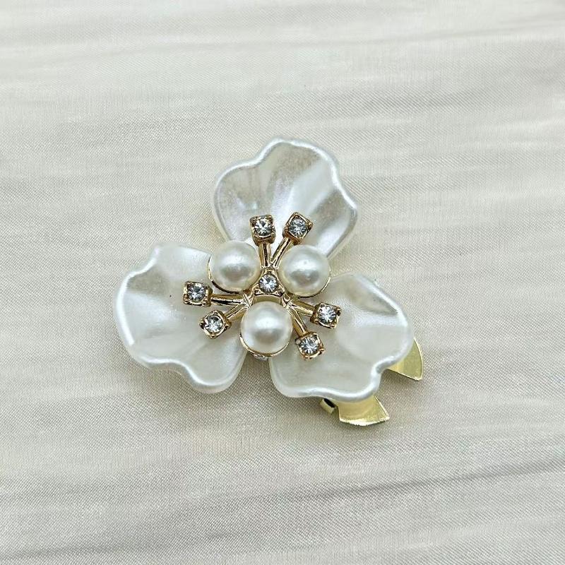 Perlenblumen-Knopfabdeckung Strassbesetzte Clips Abnehmbare Manschettenknöpfe Knopfabdeckung Für Damen Hemden Basteln DIY