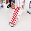 Grid Printed Canvas Belt And Double Loop Buckle Made Of Nylon Woven Material