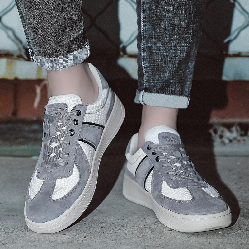 All-match Mens Handmade Sneakers Luxury Brand Men's Walking Footwear Lace-Up Men Casual Breathable Shoes Stylish Men's Flats