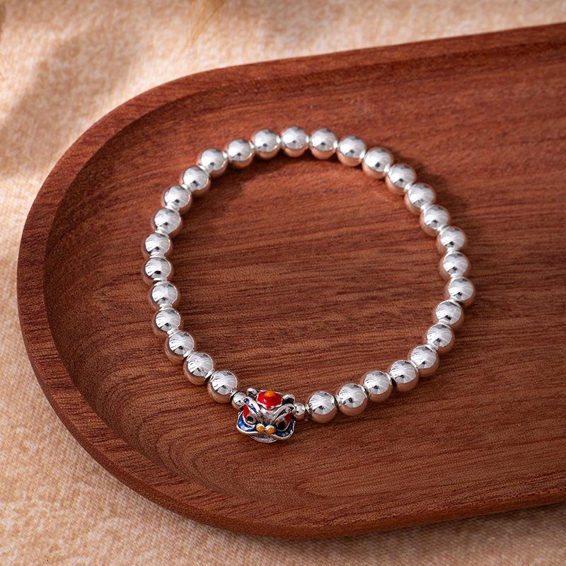 Retro Chinese Style All The Best Bracelet Women'S Ping An Brand Lucky Bag Imitation Silver Bracelet New Chinese Merchandise Jewelry