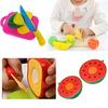 Kitchen Plastic Fruit Vegetable Food Pretend Reusable Role Play Cutting Set