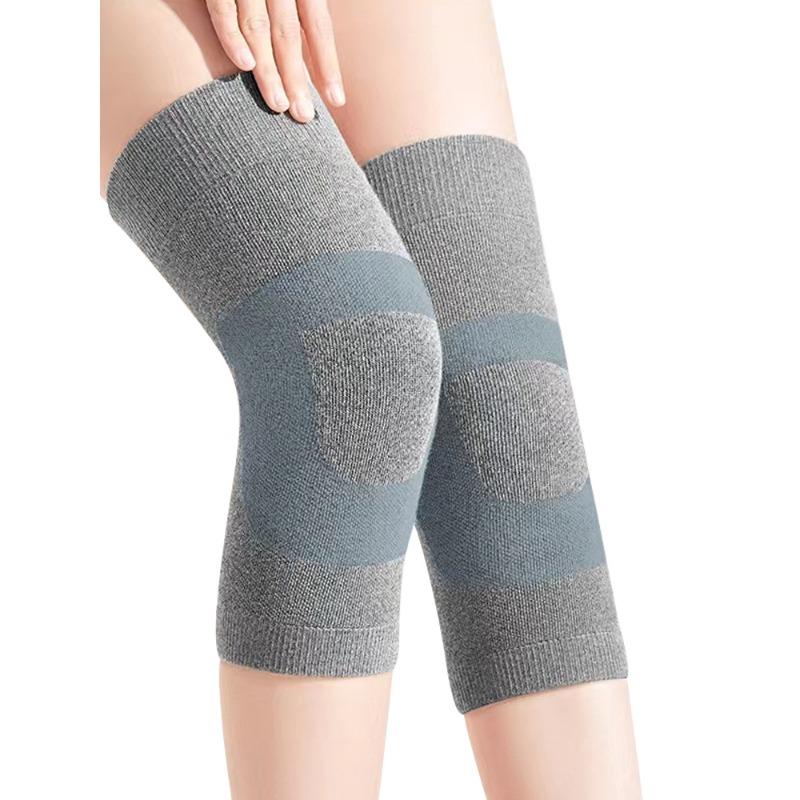 

Согревающие наколенники из древесного угля бинчотан для сохранения тепла старых холодных коленных суставов осенью и зимой для пожилых людей, утолщенные нескользящие вязаные наколенники one size