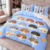 Miniteen 3Pcs Bedding Set Duvet Cover With Two Pillowcases For Bedroom Home Decoration
