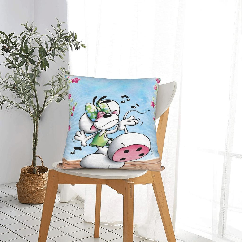 Cartoon D-Diddl Pillowcases  Vintage Pillow Case For Living Room Chair Soft Pillow Cover