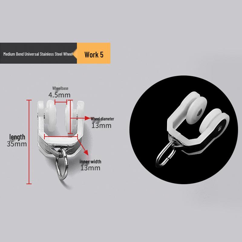 Curtain Track Pulley Hook Accessories for Old-Fashioned Curved Track Rails