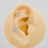 G23 Titanium Zircon Flower Lip & Ear Cartilage Stud Piercing Jewelry