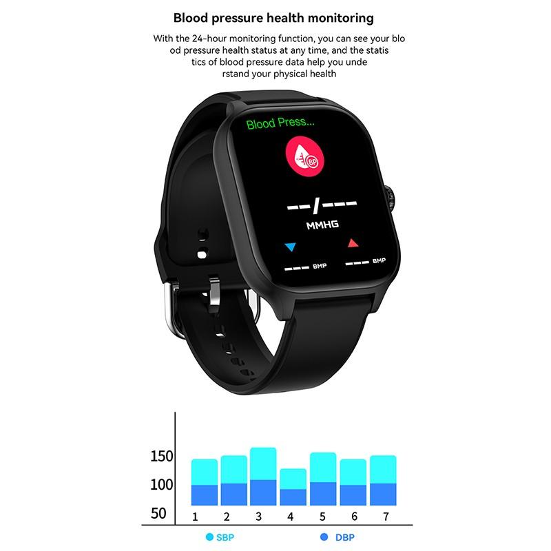 FITVII Smartwatch Fitness Tracker | Monitoraggio Cardiaco, Pressione, Sonno | Chiamate Bluetooth | 100+ Sport Mode - Foto 2