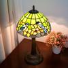 Vintage stained Glass Lampshade Desk Lamp - Robin Series Retro Art Deco Reading Study Bedroom Decorative Lighting