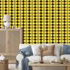 Yellow and brown checkered wallpaper for living room and bedroom 50x1000