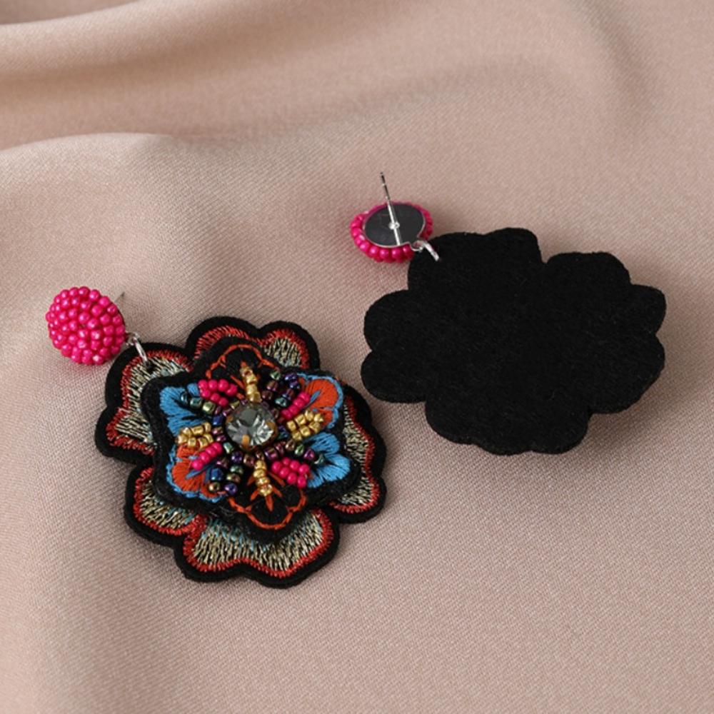 Ear Jewelry Embroidery Flower Earrings Luxury Delicate Earrings for Women  Gifts