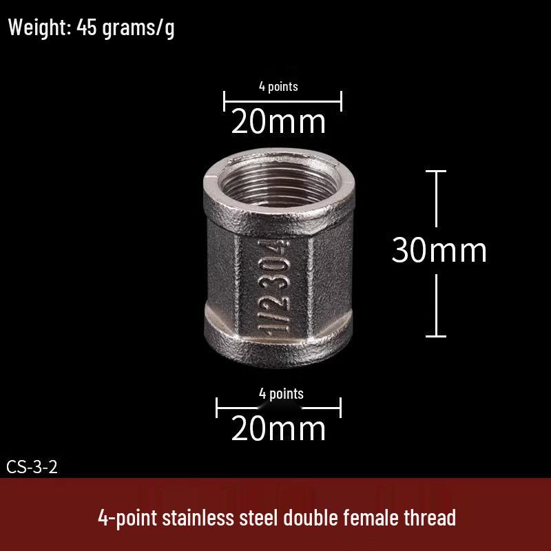 304 Stainless Steel Tee Elbow Water Pipe Fittings with Male/Female Threads