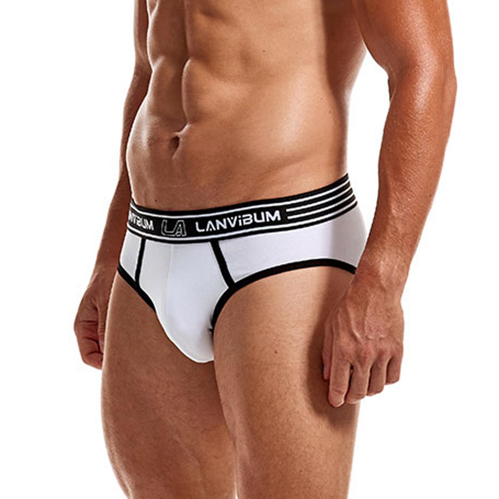 

Мужское нижнее белье, трусы без ширинок на поясе, шелковистые трусы, набедренные трусы M белый