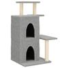 VidaXL Cat Tree with Sisal Scratching Posts Light Grey 97 Cm 172113