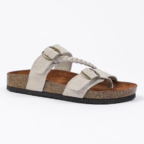 Fashion Women Sandals Beach Flip Flops Soft Suede Insole Adjustable Strap Slip On Comfortable Casual Fashionable Summer Shoes