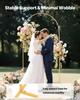 Arch Backdrop Stand, 2.2 x 1.2 m, Stable Structure, Easy Assembly, 1 Piece Gold Metal Arch Backdrop Stand for Wedding, Birthday Party, Graduation,