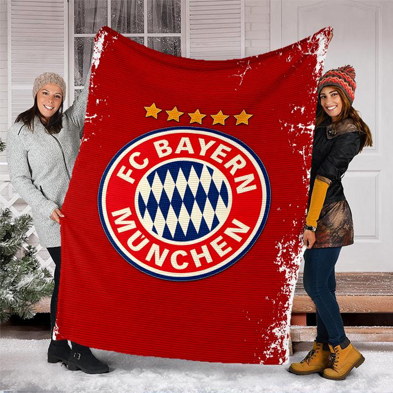 1pc B-Bayern Munich Theme Blanket - Digital Print, Polyester, Cozy for All Seasons, Perfect for Outdoor, and Travel