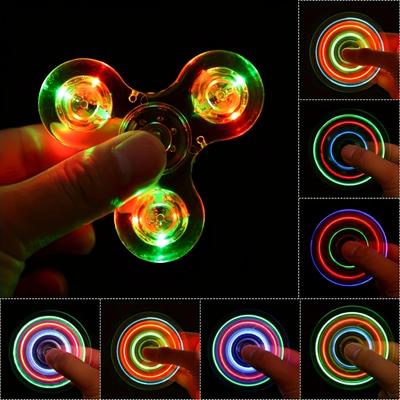5 vnt. Atsitiktinės spalvos Fidget suktukai LED šviečiantys Fidget suktukai Helovino dovanų maišelių priedai Švytintys tamsoje Sensoriniai žaislai Rankų suktukas