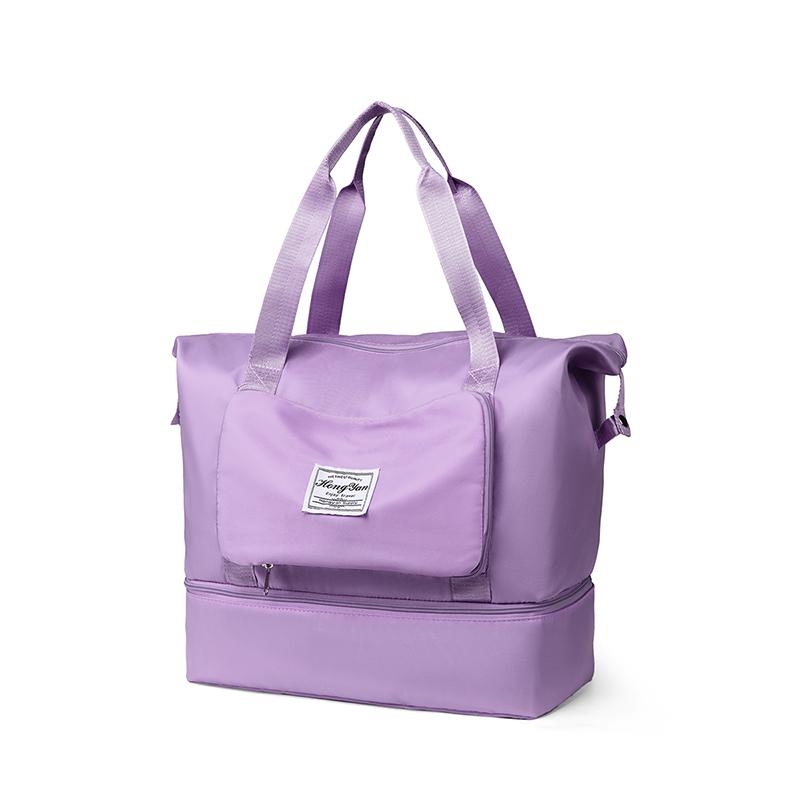 Large Capacity Foldable Travel Duffel Bag Multifunctional Oxford Storage Bag for Short Trips