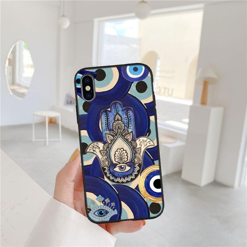 IX19 Hamsa Hand Amulet Case for Samsung Galaxy Note 8 9 10 20 Ultra Lite Plus A03 A06 A16 A11 M21 M35 A72 S25 Core Pro Quantum 2