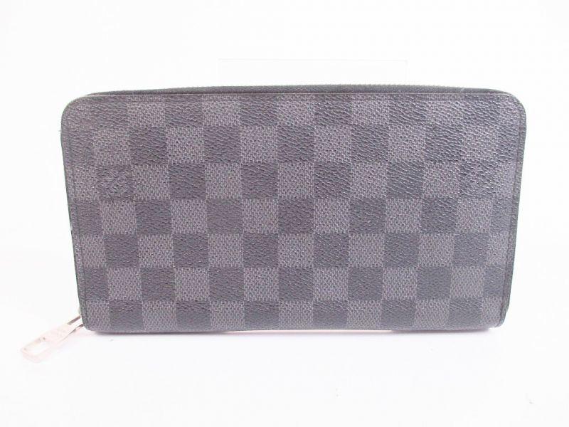 

Автентичний відремонтований гаманець-органайзер зі шкіри LOUIS VUITTON Damier Graphite #5753 б/у