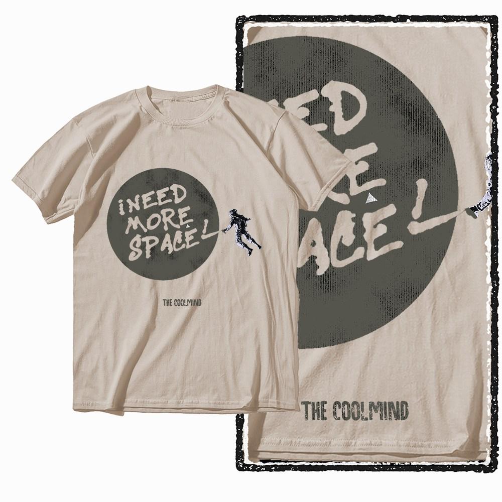G37 Beige Big Size 100 Cotton Space Printed Unisexs Tshirt Streetwear Cool Vintage Oneck Unisexs Tee Tshirt