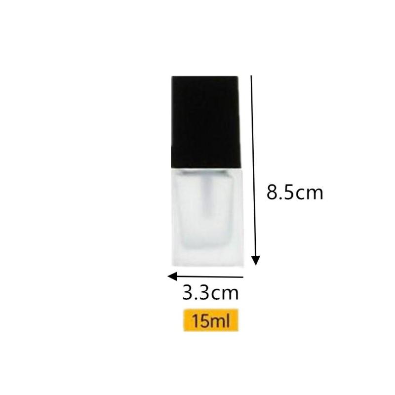 15/30Ml Empty Pump Bottle Glass Liquid Foundation Container Makeup Transparent Square Refillable Bottle Portable Pump Bottle