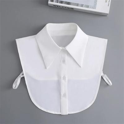 Big Lapel Shirt Detachable Collar for Women White Fake Collar Removable Sweater Blouse Top Decorative Faux Cols False Collar Tie