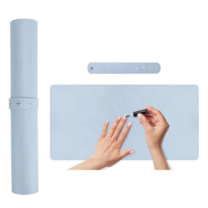 Skládací podložka na stůl pro nail art, PU kůže, podložka na studiový stůl, polštářek pod ruku pro nail art, vodotěsná podložka pod opěrku ruky, odolná proti poškrábání a špíně, snadné čištění