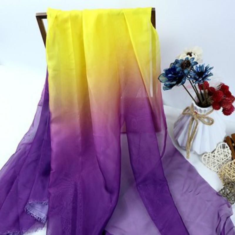 Tessuto chiffon sfumato ombre 1M, tessuto in organza tulle sottile 30D per costume cosplay fai da te, abito Hanfu in stile antico