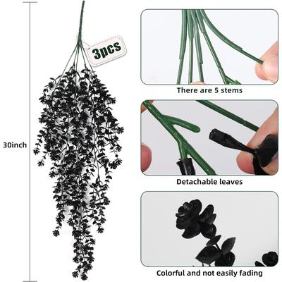 Artificial Plant Simulation 69 Mesh Wall Hanging Camellia Vine Decoration Halloween Easter Living Room Simulation Green Plant Vine